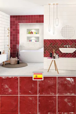 Красный кафель в ванной: изображения в форматах PNG, JPG, WebP