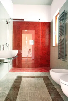 Красный кафель в ванной: качественные фото для скачивания бесплатно