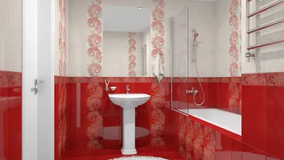 Красный кафель в ванной: воплощение элегантности и роскоши