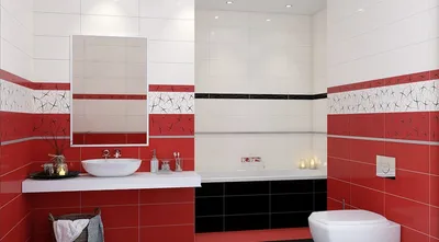 Красный кафель в ванной: воплощение современности и красоты