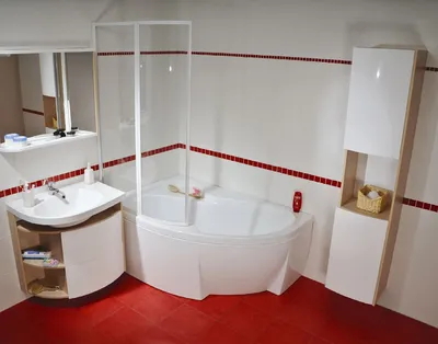 Красный кафель в ванной: яркий штрих в вашем доме