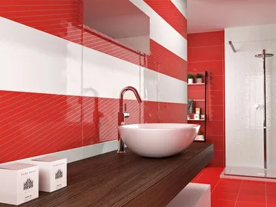 Красный кафель в ванной: изображения высокого качества для скачивания
