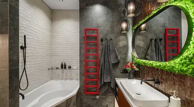 Фото ванных комнат с природными материалами