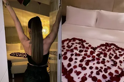 Изысканная кровать с лепестками роз: фото, чтобы насладиться красотой