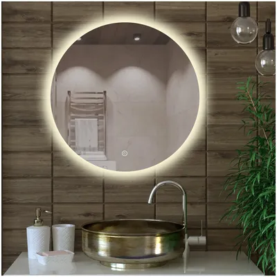 Фото круглого зеркала в ванной - выберите размер изображения
