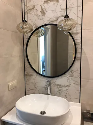 Фото круглого зеркала в ванной - скачать в 4K разрешении