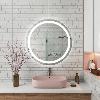 Фото круглого зеркала в ванной - скачать в формате PNG
