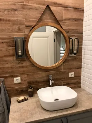Фото круглого зеркала в ванной - выберите размер изображения