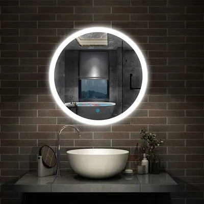 Круглое зеркало в ванной - фото в Full HD качестве