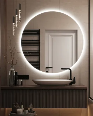 Фотографии круглого зеркала в ванной: вдохновение для вашего дома
