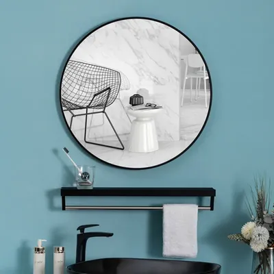 Фотографии круглого зеркала в ванной: добавьте элегантности своему интерьеру