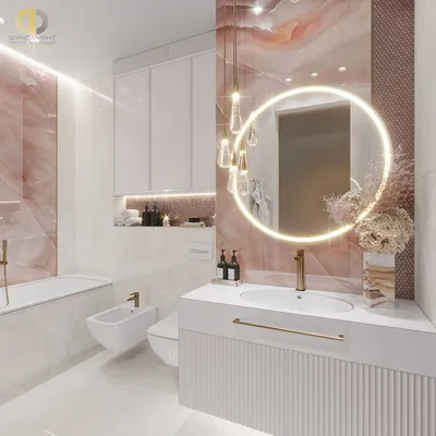 Круглое зеркало в ванной: идеи дизайна на фото