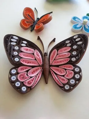 Фото Квиллинг бабочка в формате PNG