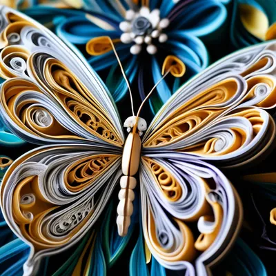 Искусство квиллинга: фотография бабочки в WebP