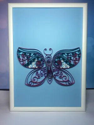 Фото, изображение бабочки Квиллинг в формате JPG