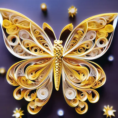 Изображение Квиллинг бабочка в формате PNG