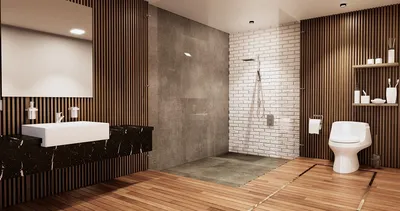 HD изображение ламината в ванной комнате