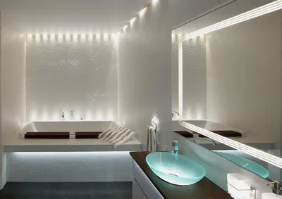 Световые решения для ванной комнаты: привлекательные фотографии