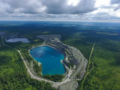 Фото Лазурного озера на закате