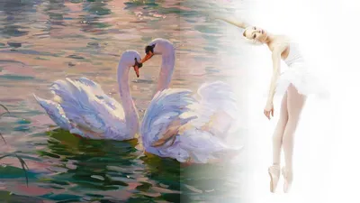 Потрясающий арт с Лебединым озером балет