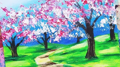 Картинка легкости весны: свежий воздух и цветущие деревья