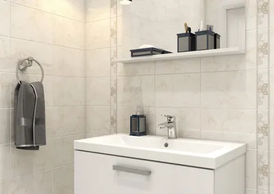 Стильные решения для ванной комнаты: фото Леруа Мерлен плитки