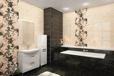 Интересные варианты плитки для ванной от Леруа Мерлен: фото