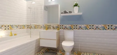 Фото ванной комнаты с плиткой Леруа Мерлен