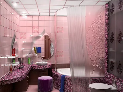 Лиловая ванная комната: фотографии для вдохновения и дизайна