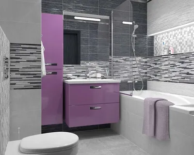 Лиловая ванная комната: фотографии для создания уютного интерьера