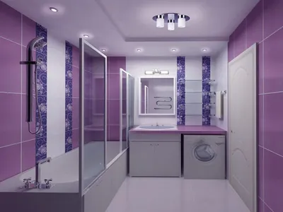 Лиловая ванная комната: фото в высоком разрешении