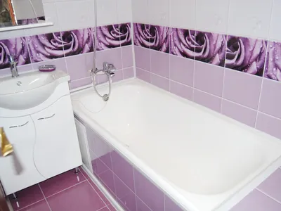 Вдохновение Лиловой ванной комнатой: фото идеи