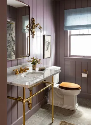 Фото Лиловой ванной комнаты: идеи для элегантного интерьера