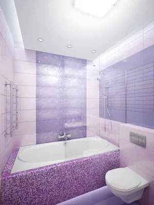 Фото лиловой ванной комнаты в Full HD
