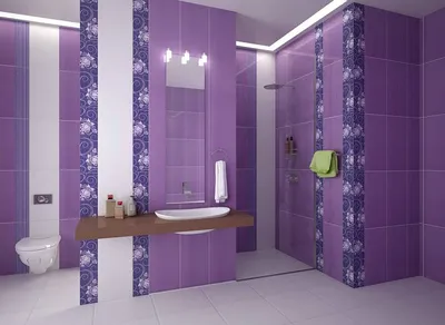 Вдохновение Лиловой ванной комнатой: фото идеи для расслабляющего интерьера