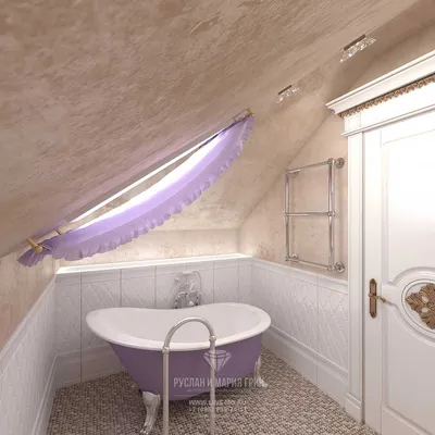Фото в формате png в лиловой ванной комнате