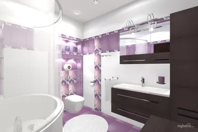 Фото в формате jpg в лиловой ванной комнате
