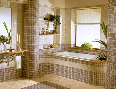 Красивые ванные комнаты с линолеумом: фотографии