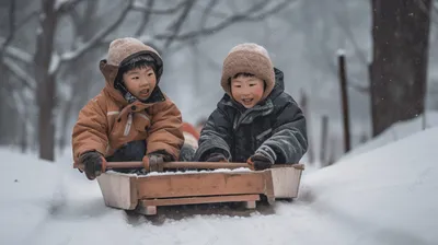 Зимний портрет: мгновение, запечатленное в снегу