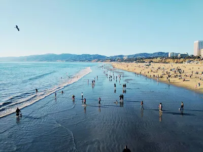 Фото пляжа Лос-Анджелеса с высоким разрешением