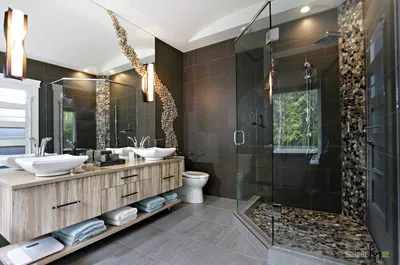 Фотографии с современными дизайнами ванной комнаты