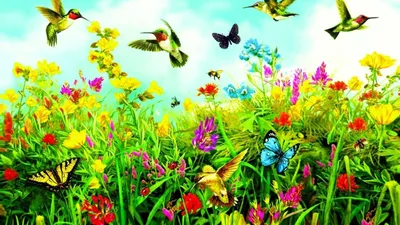 Фотка с прекрасными бабочками и узорными цветами на фоне плантации лаванды