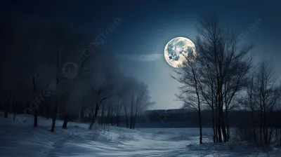 Лунные картины в зимнем пейзаже: Изысканные изображения