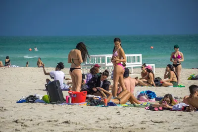 Удивительные фотографии Майами бич пляжей для вашего контента