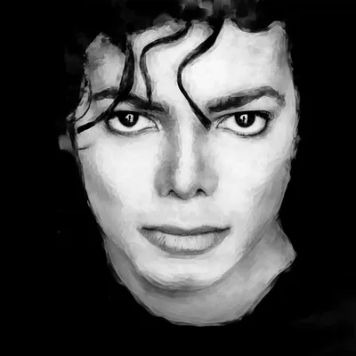 Фото Майкла Джексона в черно-белом стиле