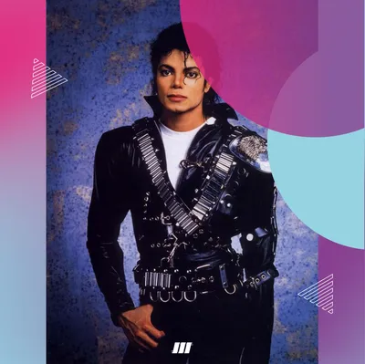 Картинка Майкла Джексона с микрофоном
