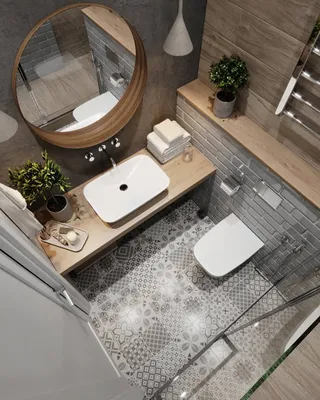 Фото маленькой ванной комнаты 3 кв. метра: дизайн и удобство