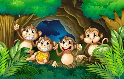 Красочный рисунок обезьяны: Фото 2024