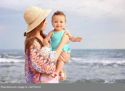 Фото мамочек на пляже - скачать бесплатно в хорошем качестве (HD, Full HD, 4K) изображения
