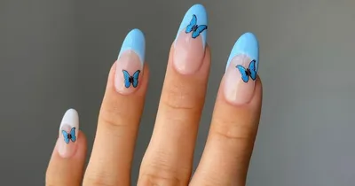 Маникюр с крыльями бабочки - Миниатюра JPG